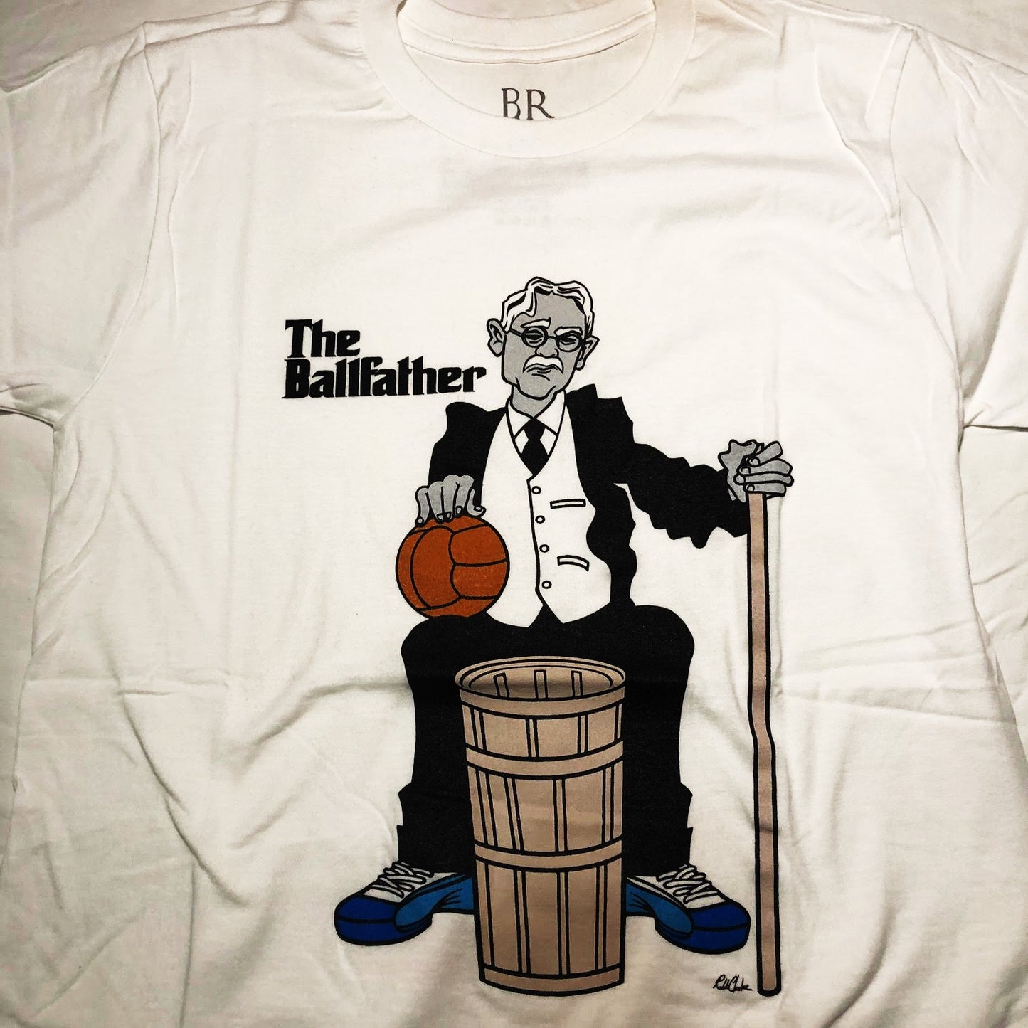 James Naismith ' The BallFather ' Signature Basketball T-Shirt (colour)